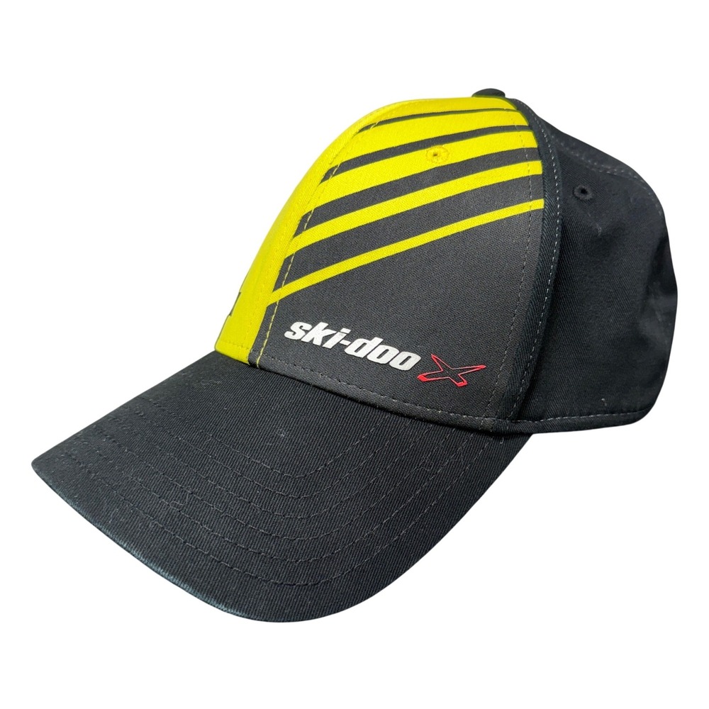 Ski-Doo Hat Baseball Cap Mens OS Black Yellow Rotax XPS Racing Snapback 447859